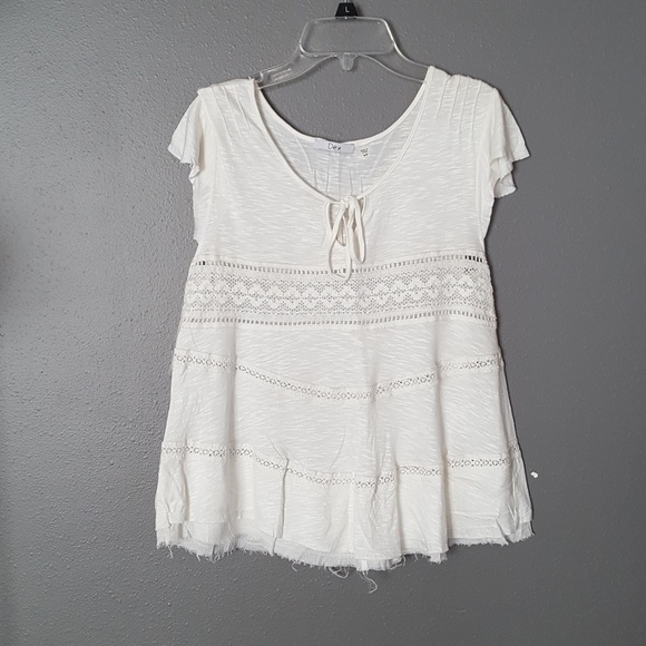 Dex Tops - FINAL《Dex》NEW! Boho Cream Lace Blouse
